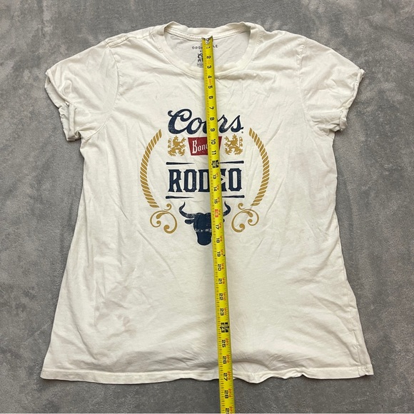 Odd People RKB Coors Banquet Rodeo T-Shirt, Women's Size L Crew Neck, White - Picture 5 of 9